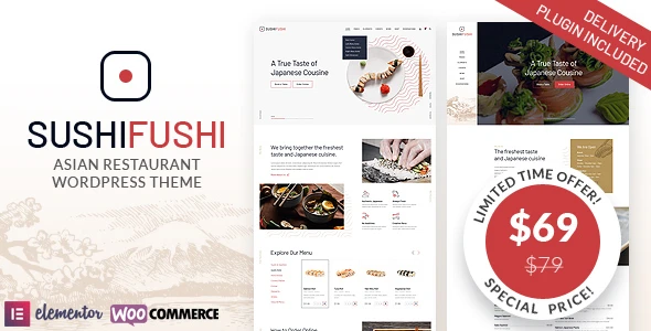 SushiFushi – Japanese & Asian Restaurant WordPress Theme